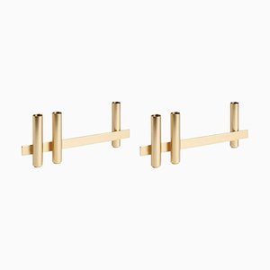 Gold Candleholders by Mason Editions, Set of 2