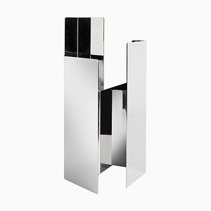 Vase Fugit en Nickel Blanc Poli par Mason Editions