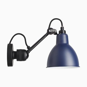 Blaue Lampe Gras N° 304 Wandlampe von Bernard-Albin Gras