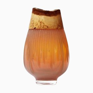 Iris Amber Frida with Cuts Stacking Vase by Pia Wüstenberg