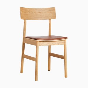 Pause Oiled Oak Dining Chair 2.0 with Leather Seat by Kasper Nyman