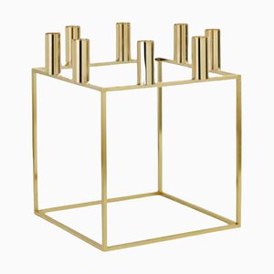 Gold Plated Kubus 8 Candleholder by Lassen