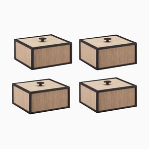 Boîtes avec Cadre en Chêne par Lassen, Set de 4