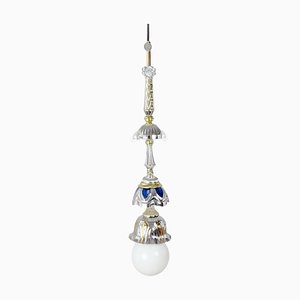 Silberne und blaue L100 Lampe von Flétta