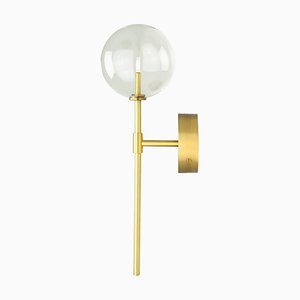 Dawn Single Brass Wall Sconce by Schwung