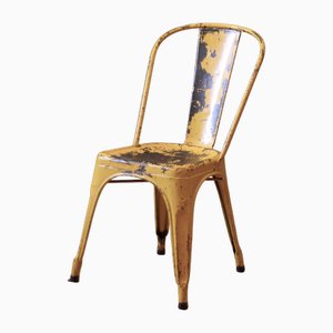 Gelber Vintage Stuhl von Xavier Pauchard für Tolix, 1930er