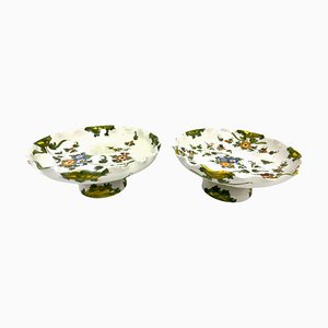 19th Century Italian Majolica Centerpieces from Cantagalli, Set of 2