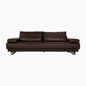 Harry 2-Sitzer Sofa aus braunem Leder von Ewald Schilig