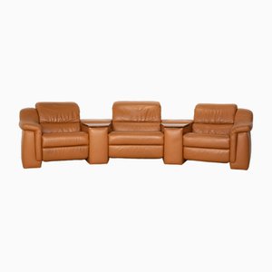 3-Sitzer Sofa aus Braunem Leder von Himolla