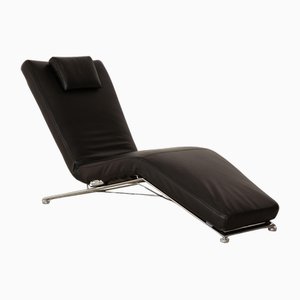 Jeremiah Lounger in Black Leather from Koinor