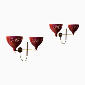 Give Me Your Hand Wall Lights by Diego Mardegan, 2000s, Set of 2