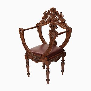 Carved Walnut Chair, 19th Century