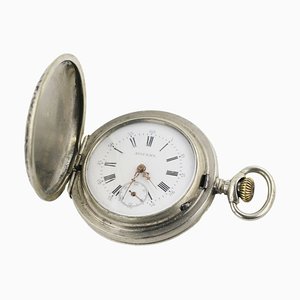 Russian Pocket Watch with Blackened Metal Pattern from Diogenes, Early 20th Century