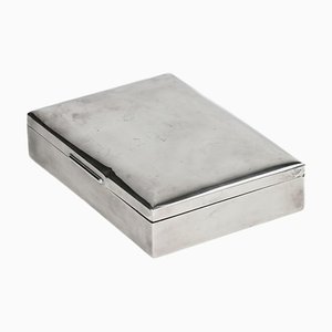 Caja de puros de plata con inserto de caoba, Alemania, siglo XX