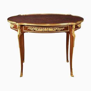 Table Basse Ovale Style Louis XVI, France, 19ème Siècle