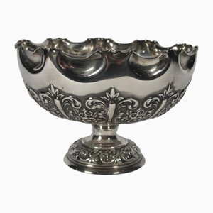 Victorian Punch Pedestal Bowl from Sheffield Hallmark, 1890s