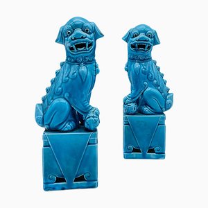 Chinesische Fu Dog Räucherstäbchenhalter, 20. Jh., 2er Set