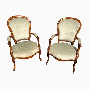 Louis XV Style Armchairs, Set of 2