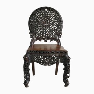 Anglo-Indian Carved Padouk Chair