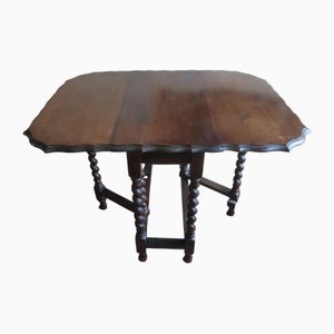 Antique Patinated Adjustable Dining Table in Oak, 1900