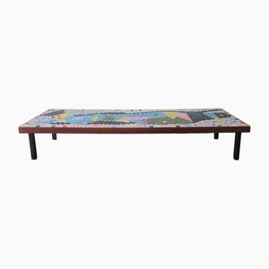 Mid-Century Patchwork Ceramic Tiled Coffee Table, 1960s