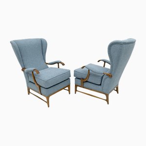 Poltrone Mid-Century moderne Bouclè di Framar, Italia, anni '50, set di 2