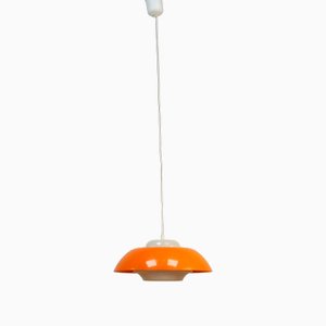 Lampada da soffitto arancione, anni '60