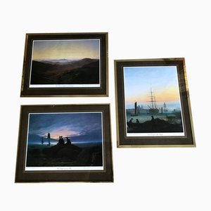 Framed Prints after Caspar David Friedrich, 1970s, Set of 3