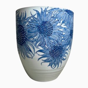 Porcelain Ikebana Sunflower Vase, Japan, 1980s