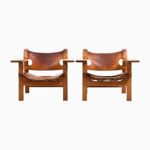 Spanish Lounge Chairs by Børge Mogensen for Fredericia, 1960s, Set of 2