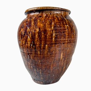 Japanese Late Meiji Earthenware Vase