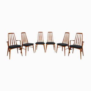 Model Eva Dining Chairs by Niels Koefoed for Koefoed Hornslet, 1960s, Set of 6