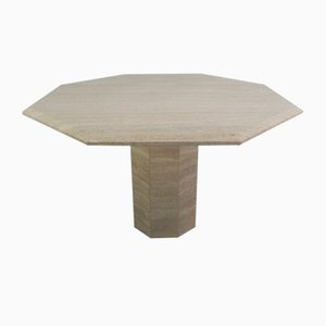 Mid-Century Travertine Dining Table, 1970s