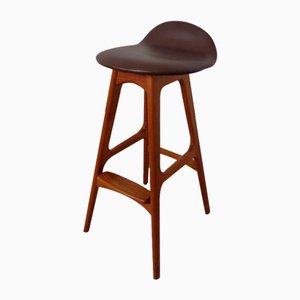 Model 61 Bar Stool in Teak and Rosewood by Erik Buch for O.D. Møbler, 1960s