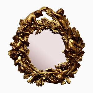 19th Century Italian Gilt Wreath Mirror