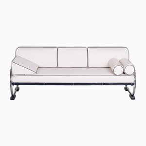 Bauhaus White Tubular Sofa by Robert Slezák, 1930s