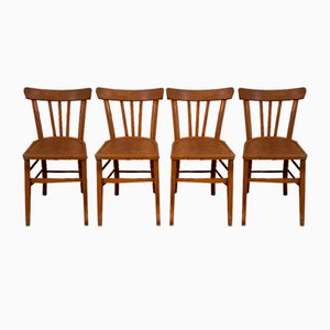 Chaises de Bistrot Vintage, 1950s, Set de 4