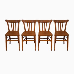 Vintage Bistro Chairs, 1950s, Set of 4
