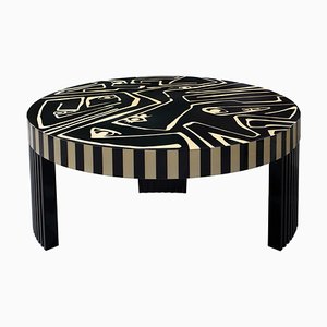 Round Center Coffee Table in Wood, 2010s
