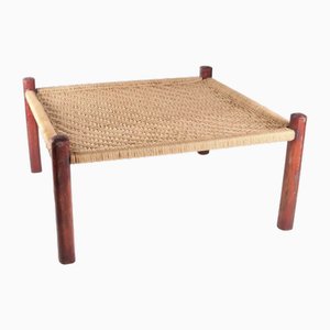 Large Vintage Rope and Wood Bench, 1960s