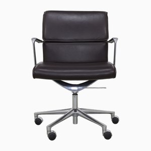 Office Chair in Leather and Aluminium by ICF Italy, 1990s