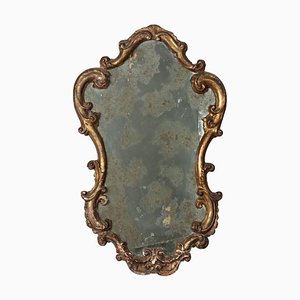 Wall Mirror with Curly Gilt Frame