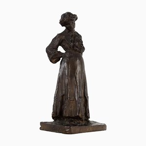 Figur der Dame aus Bronze von Francesco Pasanisi