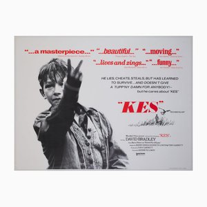 Original British Ken Loach Kes Quad Film Poster, 1969