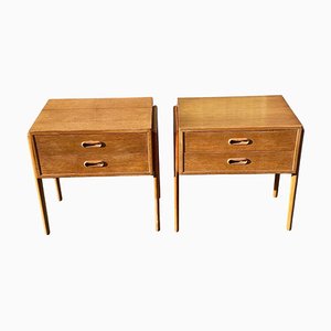 Mid-Century Modern Danish Oak Nightstands, 1960s, Set of 2