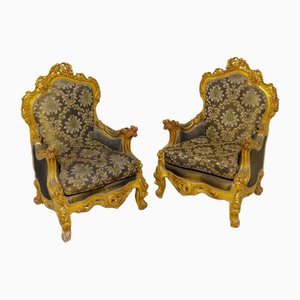 French Louis XVI Armchairs, Set of 2
