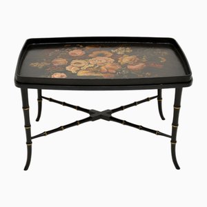 Mesa de centro estilo Regency lacada con tablero, años 50