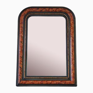 Large Antique Ebonised Overmantle Wall Mirror, 19th Century