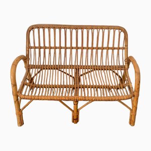 2-Sitzer Sofa aus Bambus, 1970er