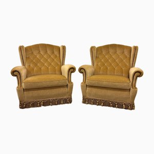 Armchairs on Wheels, 1970s, Set of 2